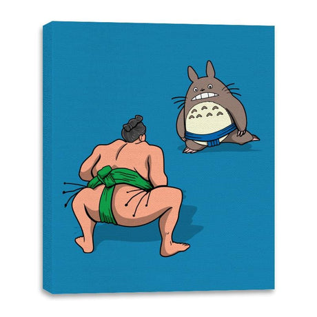 My Sumo Wrestler Neighbor - Canvas Wraps Canvas Wraps RIPT Apparel 16x20 / Sapphire
