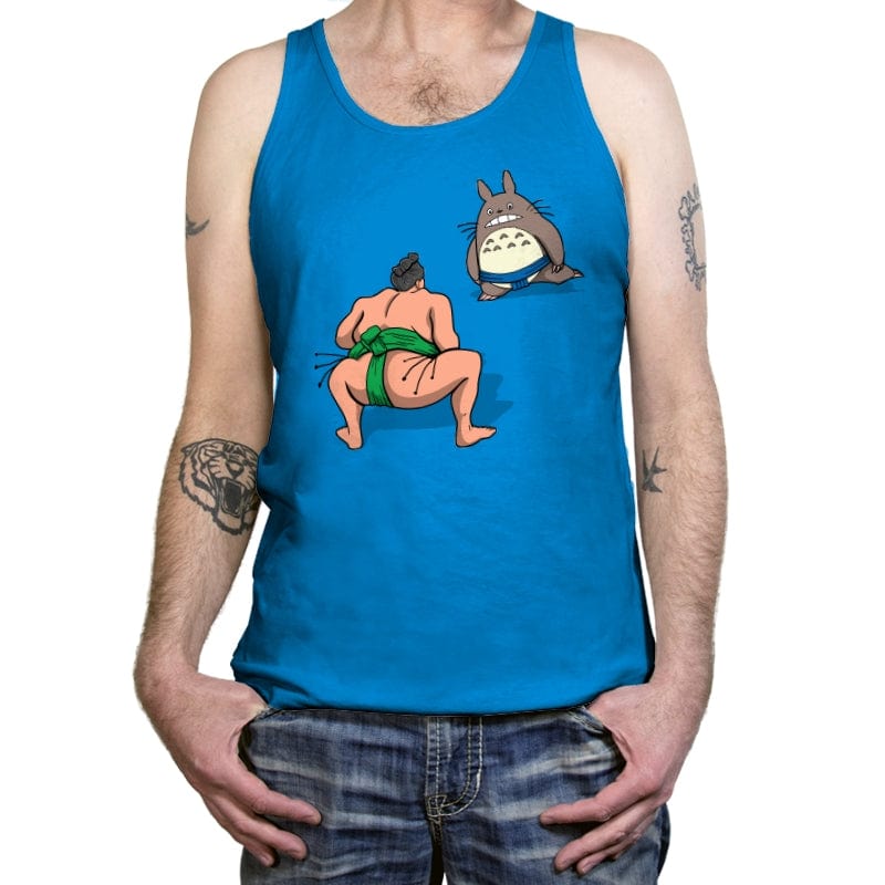 My Sumo Wrestler Neighbor - Tanktop Tanktop RIPT Apparel X-Small / Teal