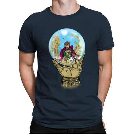 Mysterio Escher - Mens Premium T-Shirts RIPT Apparel Small / Indigo