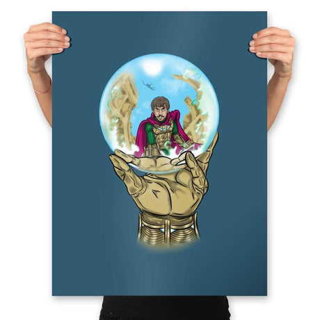 Mysterio Escher - Prints Posters RIPT Apparel 18x24 / Indigo