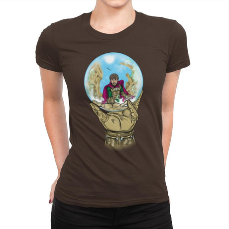 Mysterio Escher - Womens Premium T-Shirts RIPT Apparel Small / Dark Chocolate