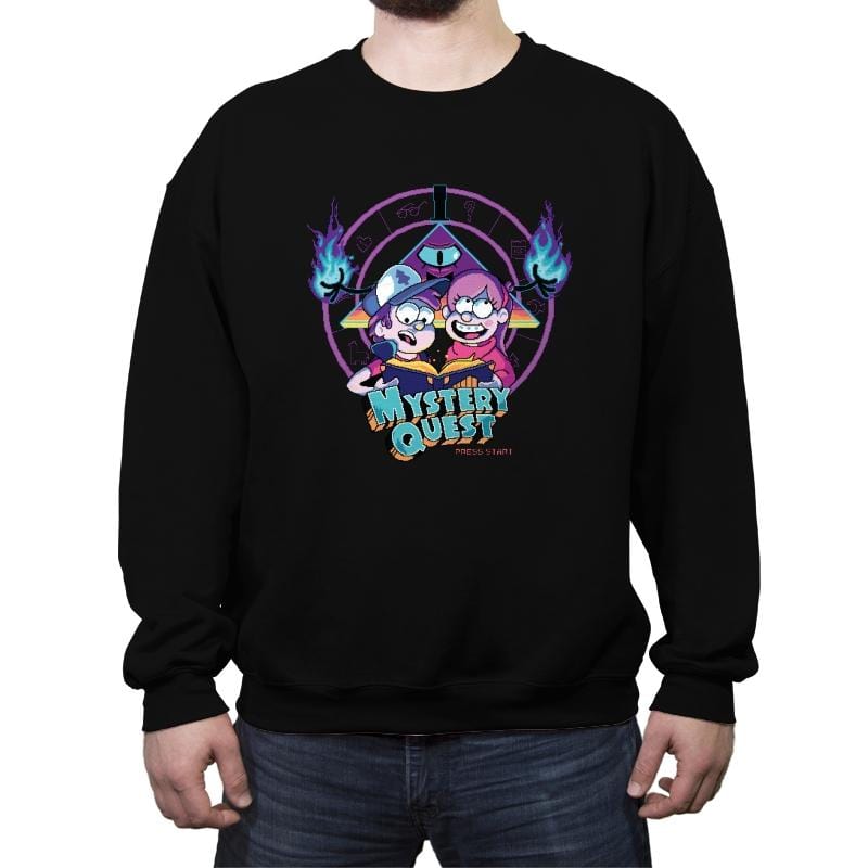 Mystery Quest - Crew Neck Sweatshirt Crew Neck Sweatshirt RIPT Apparel Small / Black