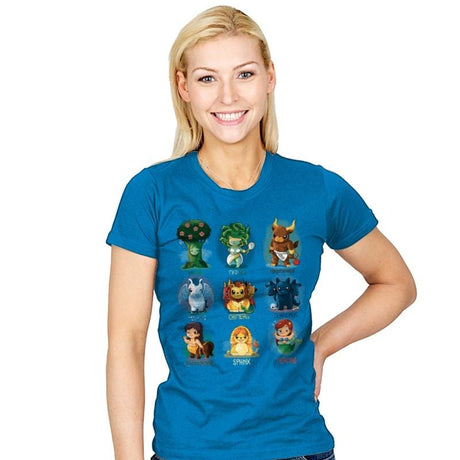 Mythology Creatures - Womens T-Shirts RIPT Apparel Small / Turquoise