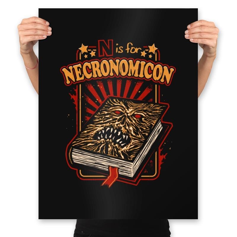 N is for Necronomicon - Prints Posters RIPT Apparel 18x24 / Black