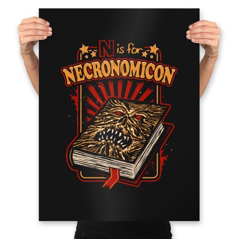 N is for Necronomicon - Prints Posters RIPT Apparel 18x24 / Black