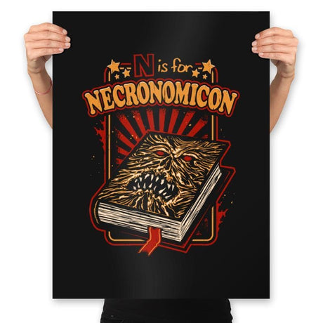 N is for Necronomicon - Prints Posters RIPT Apparel 18x24 / Black
