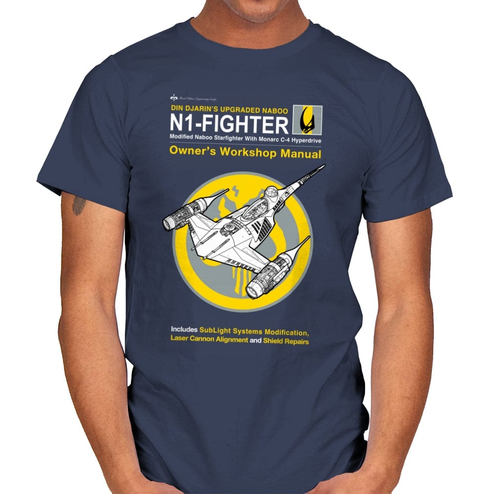 N1 Fighter Manual - Mens T-Shirts RIPT Apparel Small / Navy