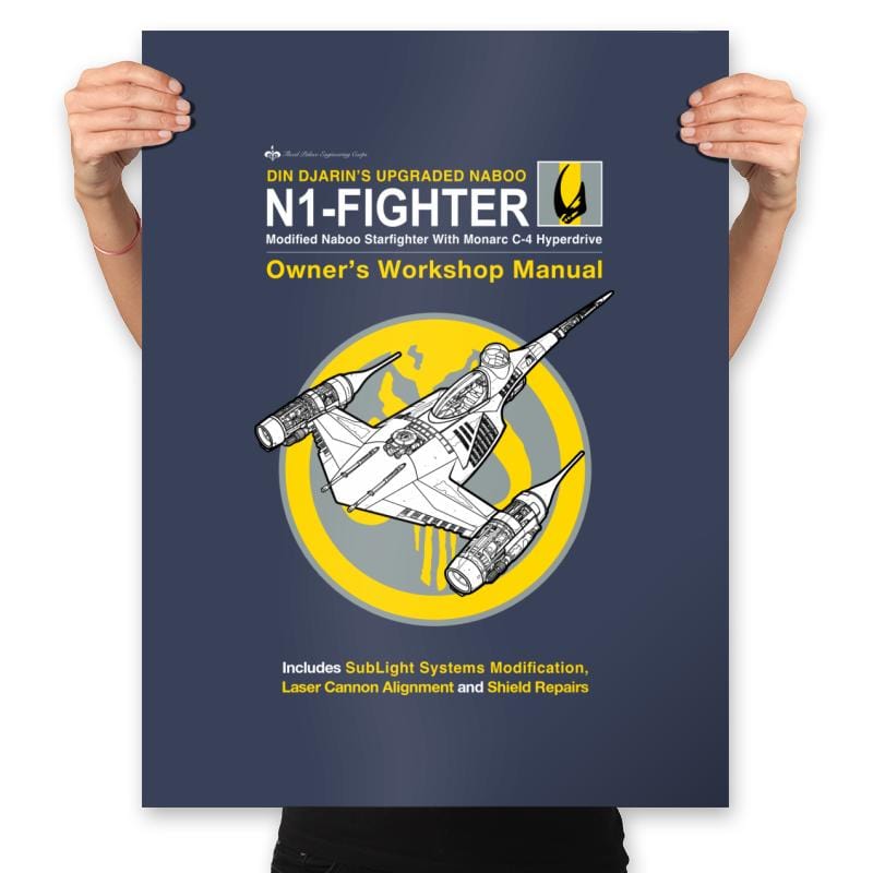 N1 Fighter Manual - Prints Posters RIPT Apparel 18x24 / Navy