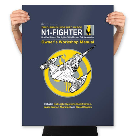 N1 Fighter Manual - Prints Posters RIPT Apparel 18x24 / Navy