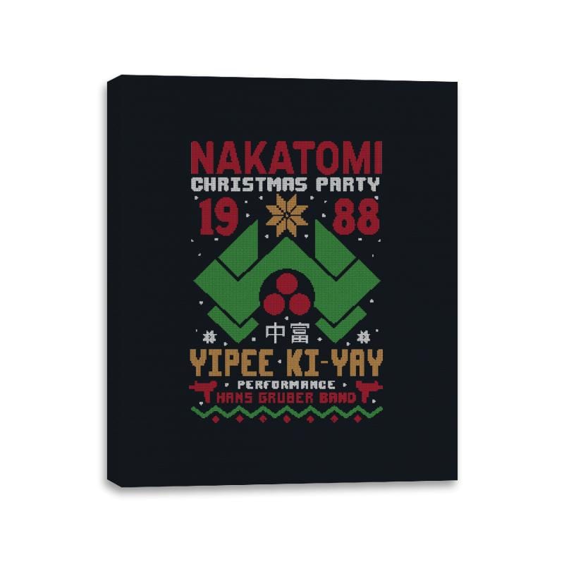 Nakatomi Christmas Party - Canvas Wraps Canvas Wraps RIPT Apparel 11x14 / Black