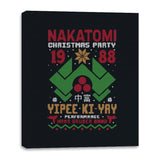 Nakatomi Christmas Party - Canvas Wraps Canvas Wraps RIPT Apparel 16x20 / Black