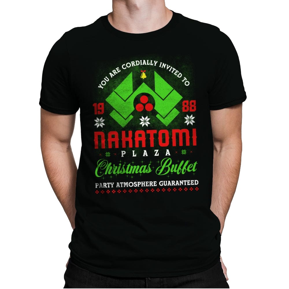 Nakatomi Christmas Party - Mens Premium T-Shirts RIPT Apparel Small / Black
