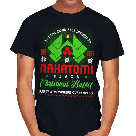 Nakatomi Christmas Party - Mens T-Shirts RIPT Apparel Small / Black