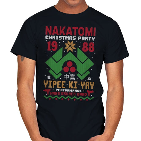 Nakatomi Christmas Party - Mens T-Shirts RIPT Apparel Small / Black