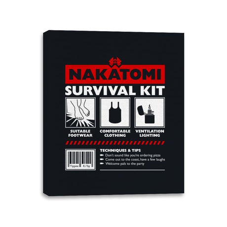 Nakatomi Survival Kit - Canvas Wraps Canvas Wraps RIPT Apparel 11x14 / Black