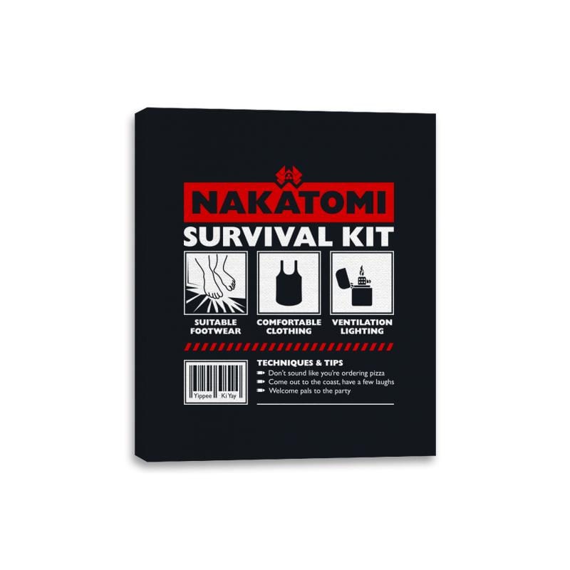 Nakatomi Survival Kit - Canvas Wraps Canvas Wraps RIPT Apparel 8x10 / Black