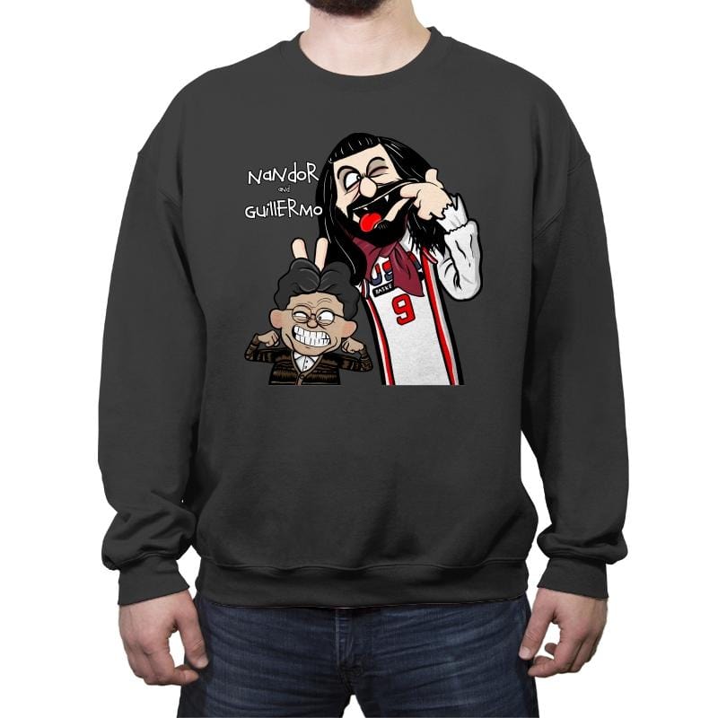 Nandor and Guillermo - Crew Neck Sweatshirt Crew Neck Sweatshirt RIPT Apparel Small / Charcoal