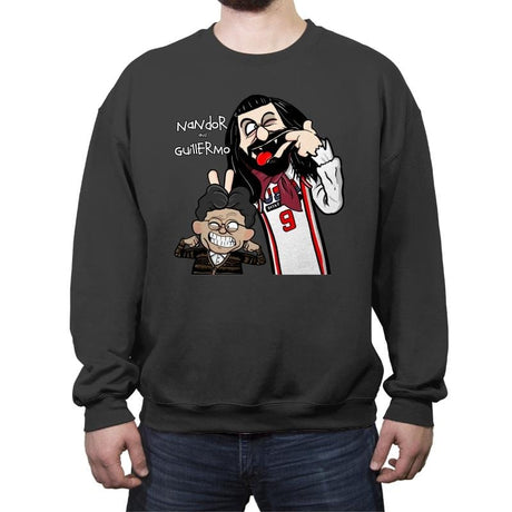 Nandor and Guillermo - Crew Neck Sweatshirt Crew Neck Sweatshirt RIPT Apparel Small / Charcoal