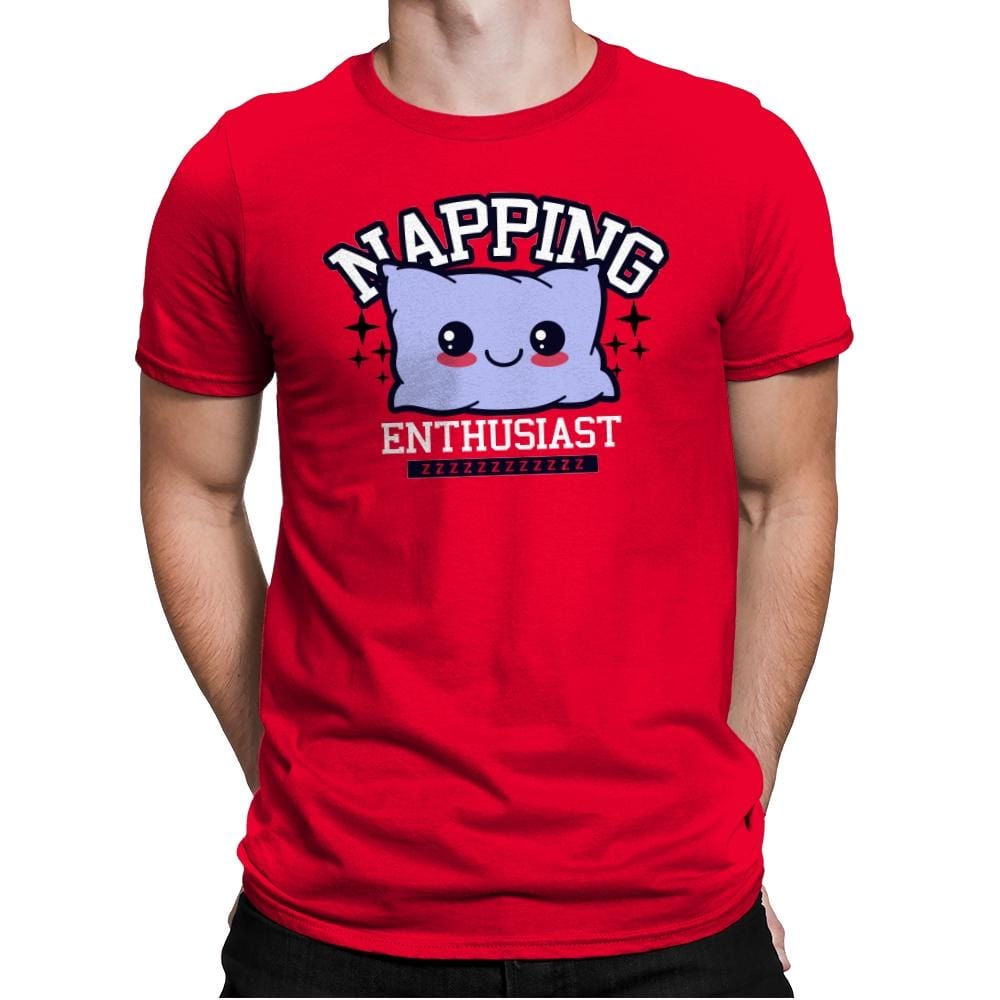 Napping Enthusiast - Mens Premium T-Shirts RIPT Apparel Small / Red