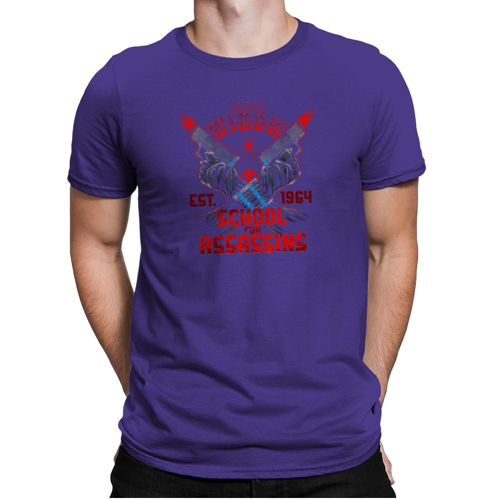 Nat's School for Assassins Exclusive - Mens Premium T-Shirts RIPT Apparel Small / Purple Rush