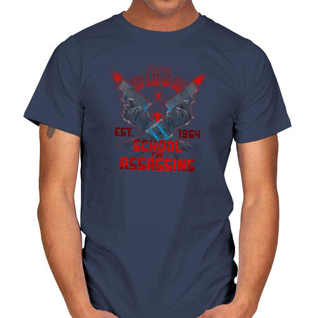 Nat's School for Assassins Exclusive - Mens T-Shirts RIPT Apparel Small / Navy