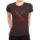 Nat's School for Assassins Exclusive - Womens Premium T-Shirts RIPT Apparel Small / Dark Chocolate