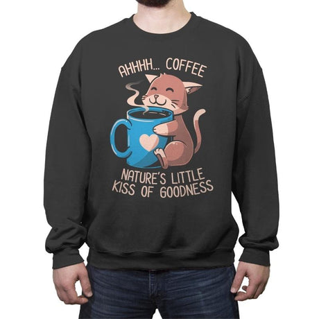 Nature's Little Kiss of Goodness - Crew Neck Sweatshirt Crew Neck Sweatshirt RIPT Apparel Small / Charcoal