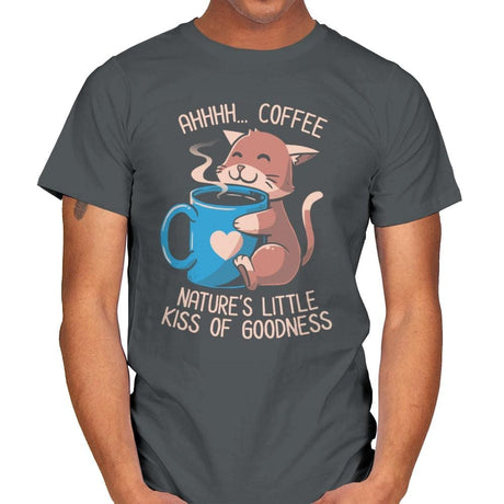 Nature's Little Kiss of Goodness - Mens T-Shirts RIPT Apparel Small / Charcoal