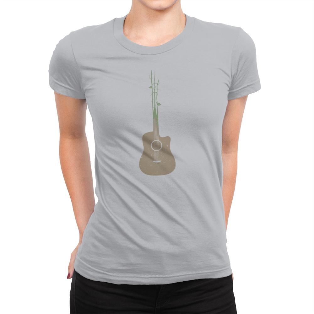 Natures Guitar Exclusive - Womens Premium T-Shirts RIPT Apparel Small / Silver