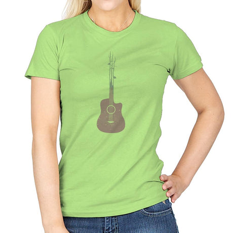 Natures Guitar Exclusive - Womens T-Shirts RIPT Apparel Small / Mint Green