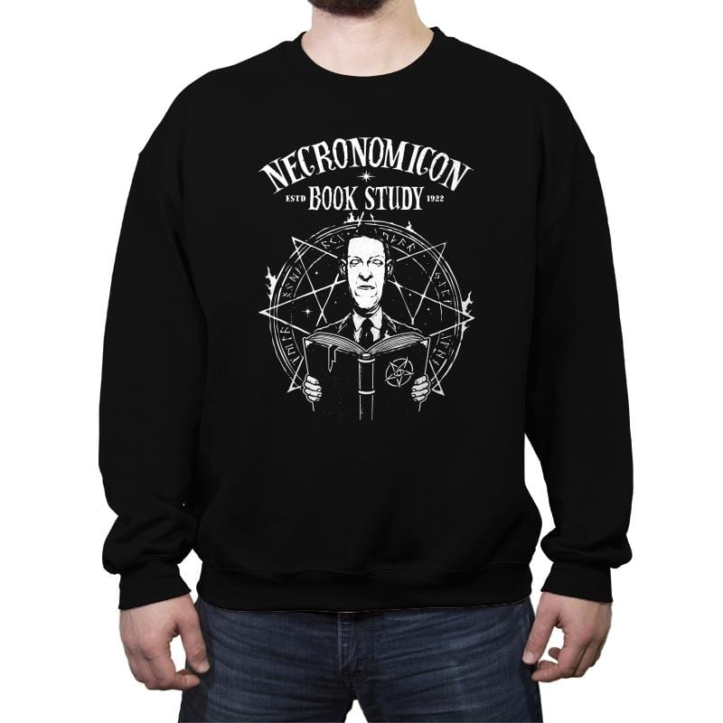 Necronomicon Book Study - Crew Neck Sweatshirt Crew Neck Sweatshirt RIPT Apparel Small / Black