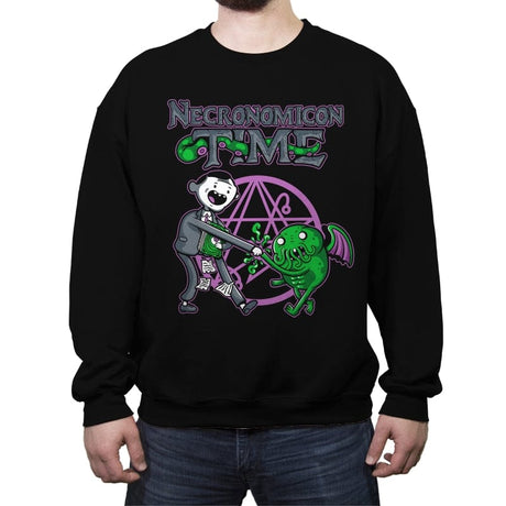 Necronomicon Time - Crew Neck Sweatshirt Crew Neck Sweatshirt RIPT Apparel Small / Black