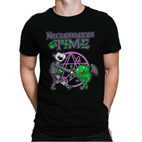 Necronomicon Time - Mens Premium T-Shirts RIPT Apparel Small / Black