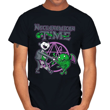 Necronomicon Time - Mens T-Shirts RIPT Apparel Small / Black