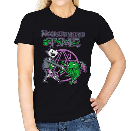 Necronomicon Time - Womens T-Shirts RIPT Apparel Small / Black