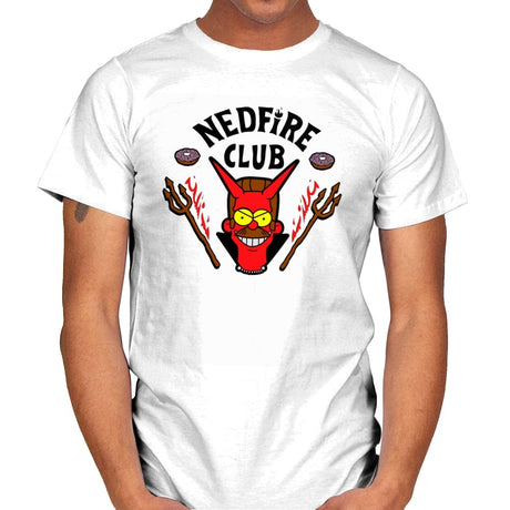 Nedfire Club - Mens T-Shirts RIPT Apparel Small / White