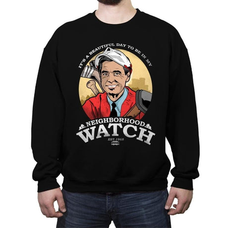 Neighborhood Watch - Crew Neck Sweatshirt Crew Neck Sweatshirt RIPT Apparel Small / Black