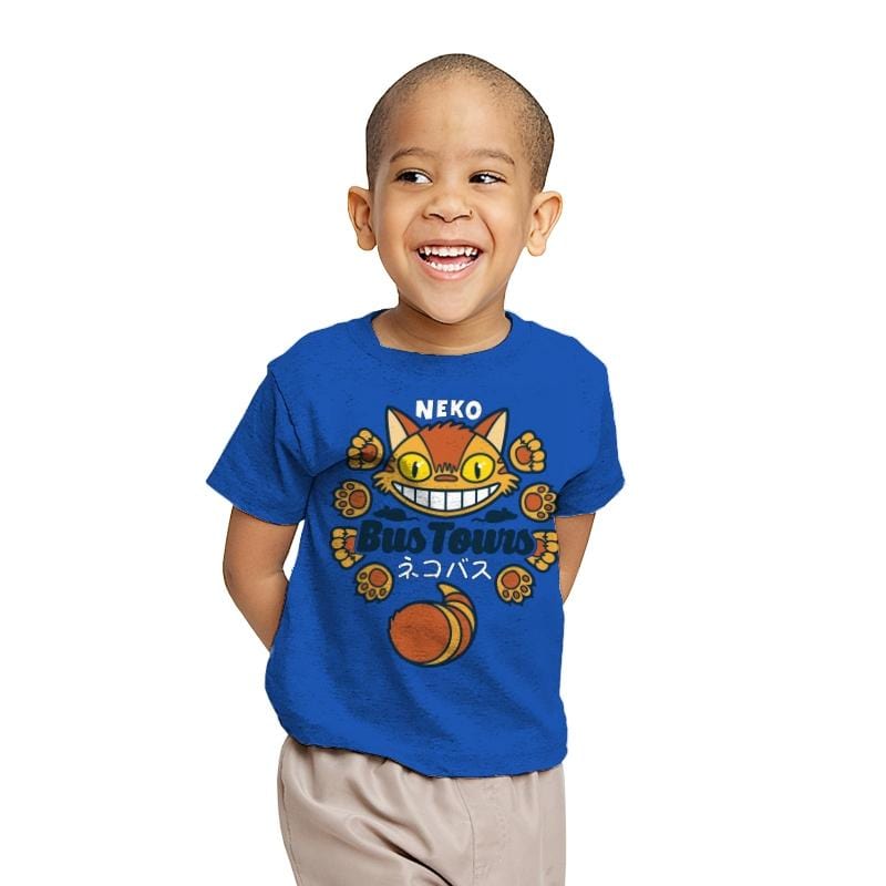 Neko Bus Tours - Youth T-Shirts RIPT Apparel X-small / Royal
