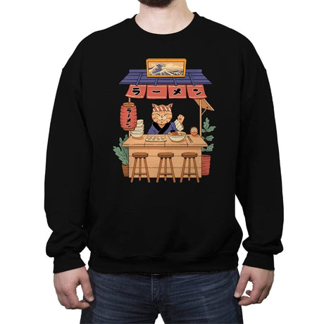 Neko Ramen House - Crew Neck Sweatshirt Crew Neck Sweatshirt RIPT Apparel Small / Black