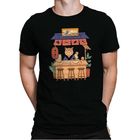 Neko Ramen House - Mens Premium T-Shirts RIPT Apparel Small / Black