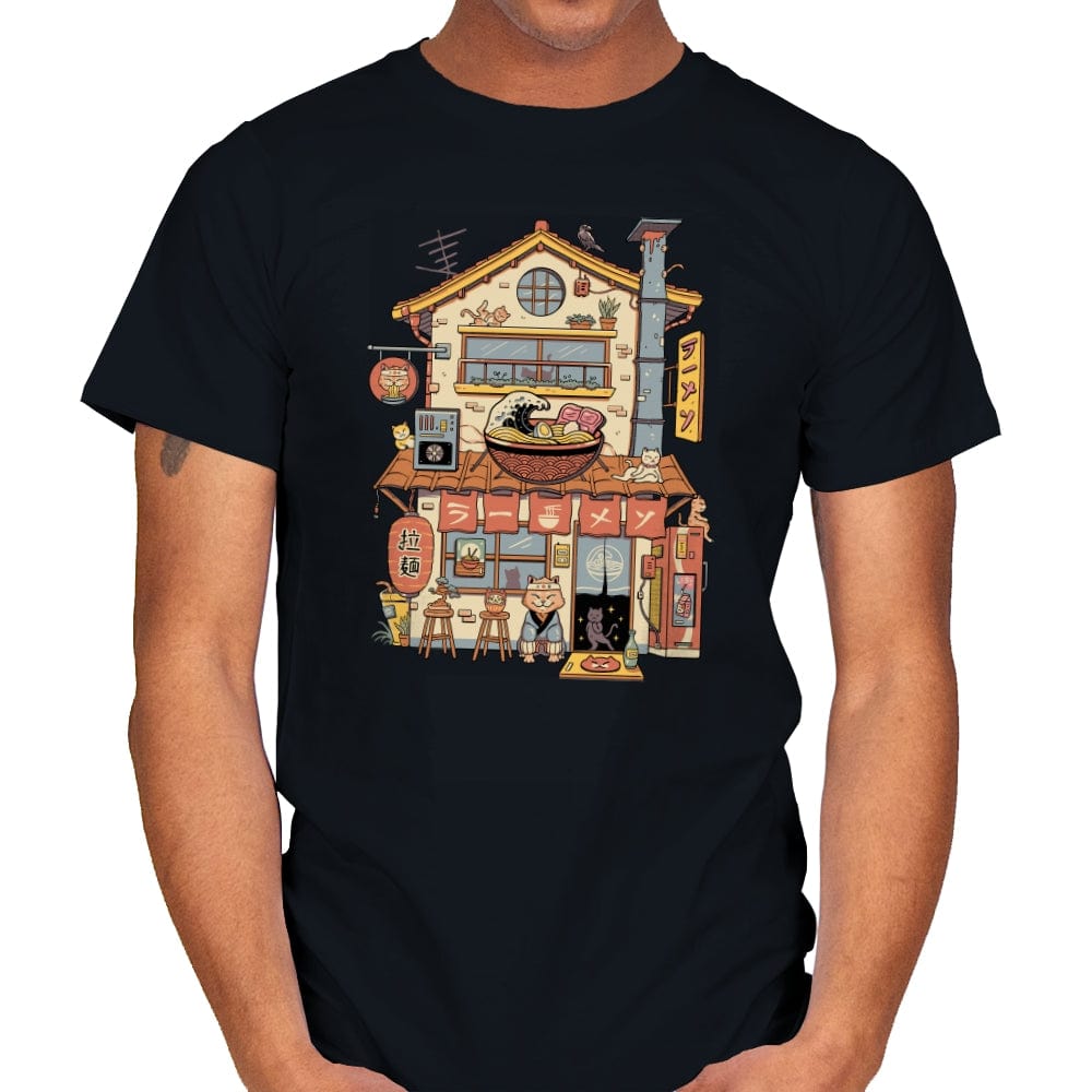 Neko Ramen House - Mens T-Shirts RIPT Apparel Small / Black