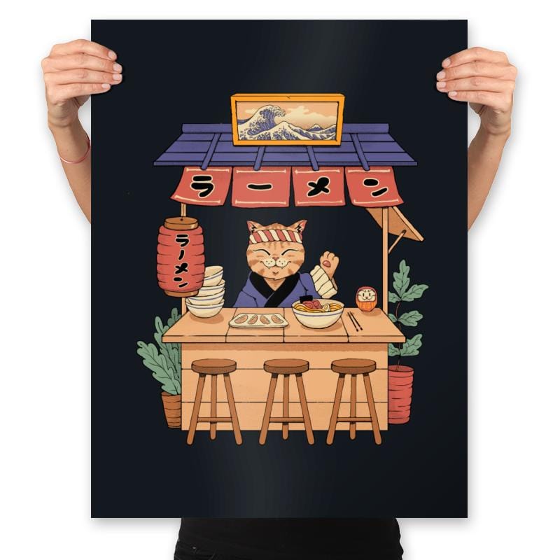 Neko Ramen House - Prints Posters RIPT Apparel 18x24 / Black