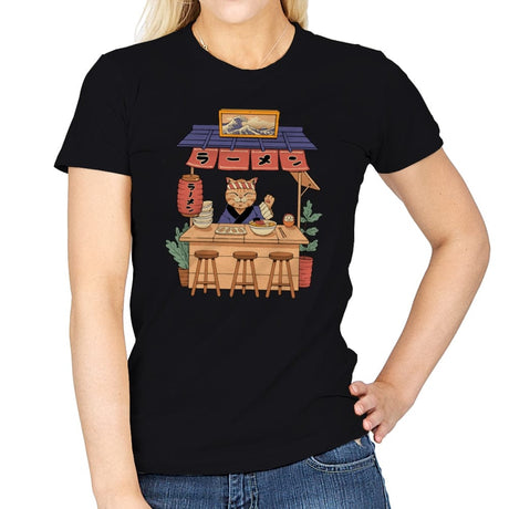 Neko Ramen House - Womens T-Shirts RIPT Apparel Small / Black