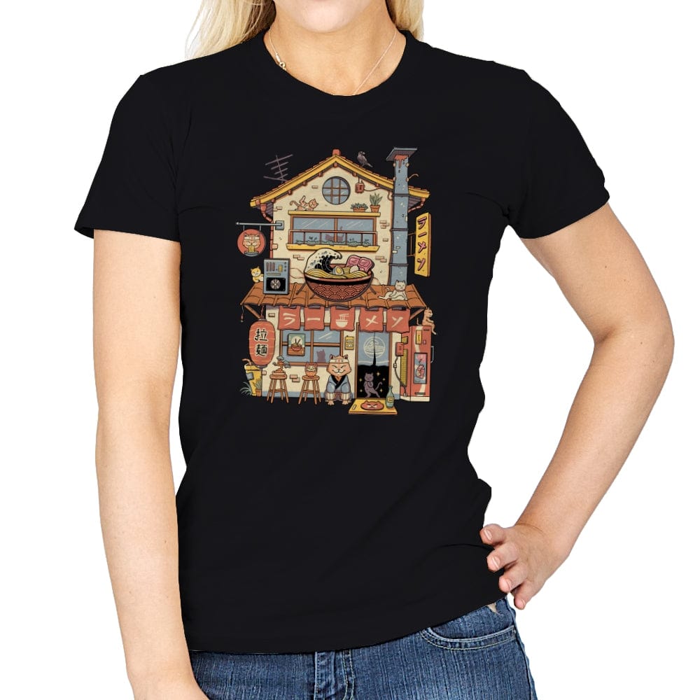 Neko Ramen House - Womens T-Shirts RIPT Apparel Small / Black