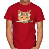 Neko Sushi Catana - Mens T-Shirts RIPT Apparel Small / Red