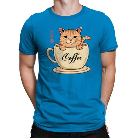 Nekoffee  - Mens Premium T-Shirts RIPT Apparel Small / Turqouise