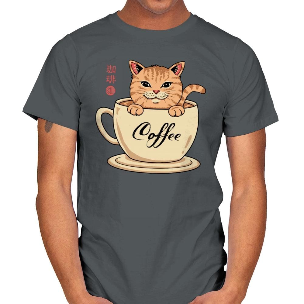 Nekoffee  - Mens T-Shirts RIPT Apparel Small / Charcoal