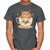 Nekoffee  - Mens T-Shirts RIPT Apparel Small / Charcoal