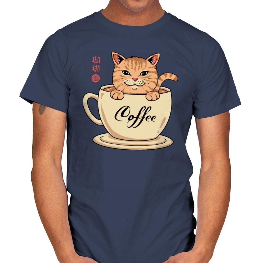 Nekoffee  - Mens T-Shirts RIPT Apparel Small / Navy
