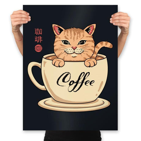 Nekoffee  - Prints Posters RIPT Apparel 18x24 / Black